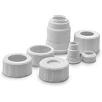 Ateco Universal Pastry Coupler and Cap Set | 7 Piece Set | Works with 250 Ateco decorating Tubes plus tips from other brands