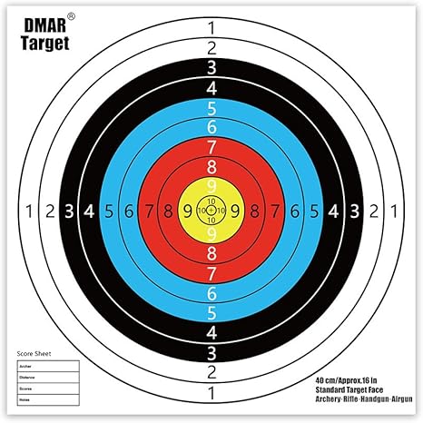 Dmar Target Archery Targets Set 40x40 Cm Airsoft Gun Targets Pack Of 30 Amazon De Sport Freizeit