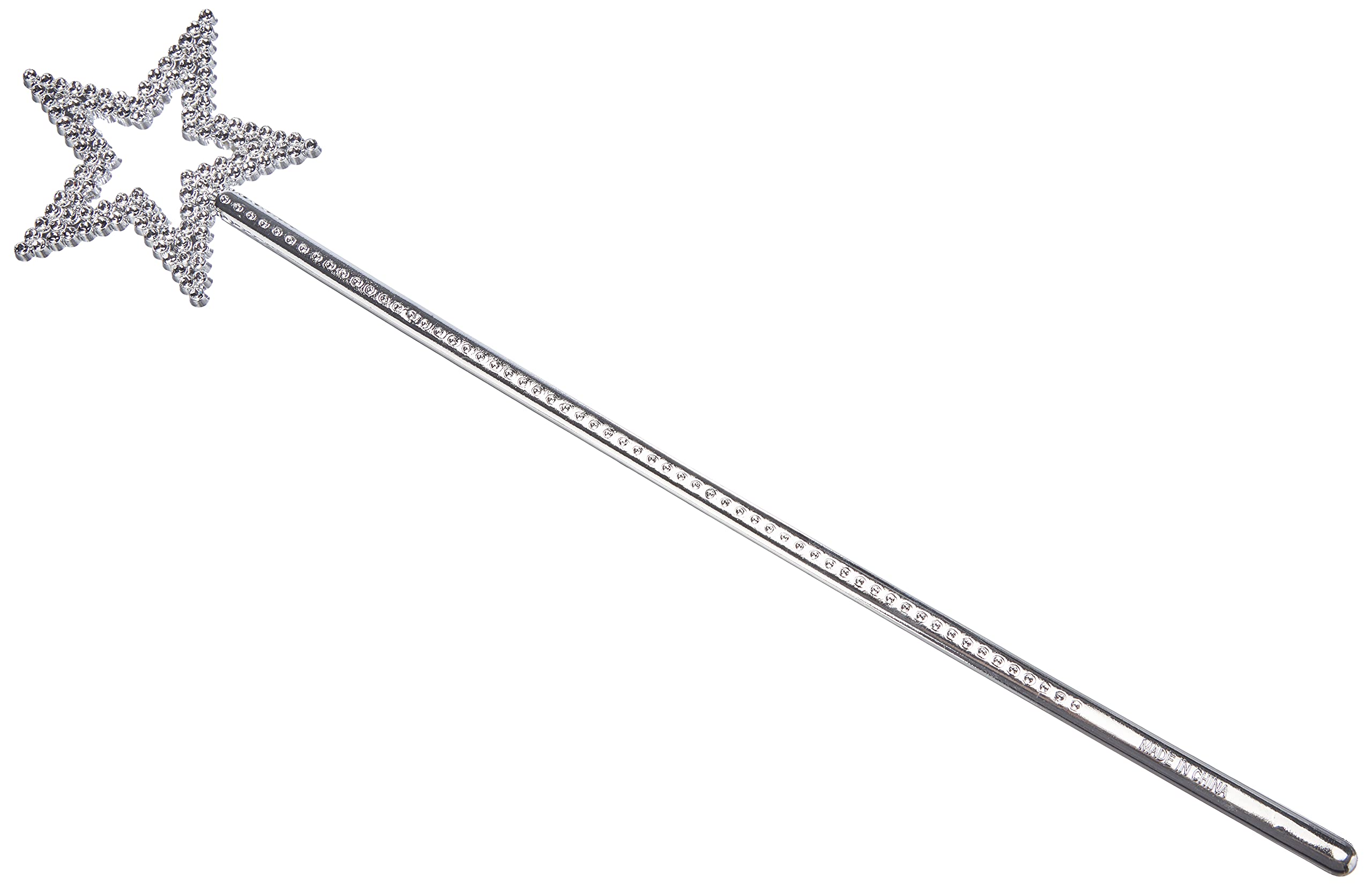 Boland 10117910 Angel Star Magic Wand, 35 cm Silver - Perfect for Princess, Fairy, and Fantasy Costumes, Ideal for Adults at Parties, Cosplay, and Themed Events