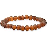 Genuine Amber Unpolished Baroque Bracelet - Natural Amber Jewelry - Baltic Sea Amber Beads Hand-Assembled in Europe
