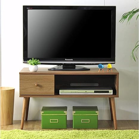 Amazon Co Jp 岩附 Iwatsuki テレビ台 32型 木製 北欧 引き出し付き