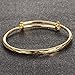 Girl Era 18K Yellow Gold-Filled Adjustable Polished Bangle Bracelet For Womens