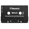 Aluratek Universal Bluetooth Audio Cassette Receiver, Built-in Rechargeable Battery, Up to 8 Hours Playtime, Audio Receiving up to 33 Feet, ABCT01F
