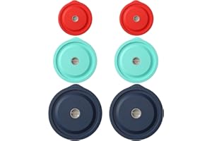 Replacement Lids for 7200-PC 2 Cup and 7201-PC 4 Cup and 7402-PC 6/7 Cup, Silicone Round Storage Cover Lid for Anchor Hocking