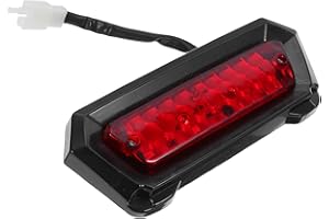 HEMOTON 12V Dirt Bike Tail Light 50Cc Off-Road Motorcycle LED Rear Brake Light for Atv Quad Outdoor Use