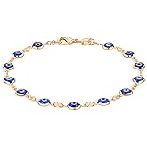 Barzel 18k Gold Plated Evil Eye Anklet Bracelet - Made In Brazil