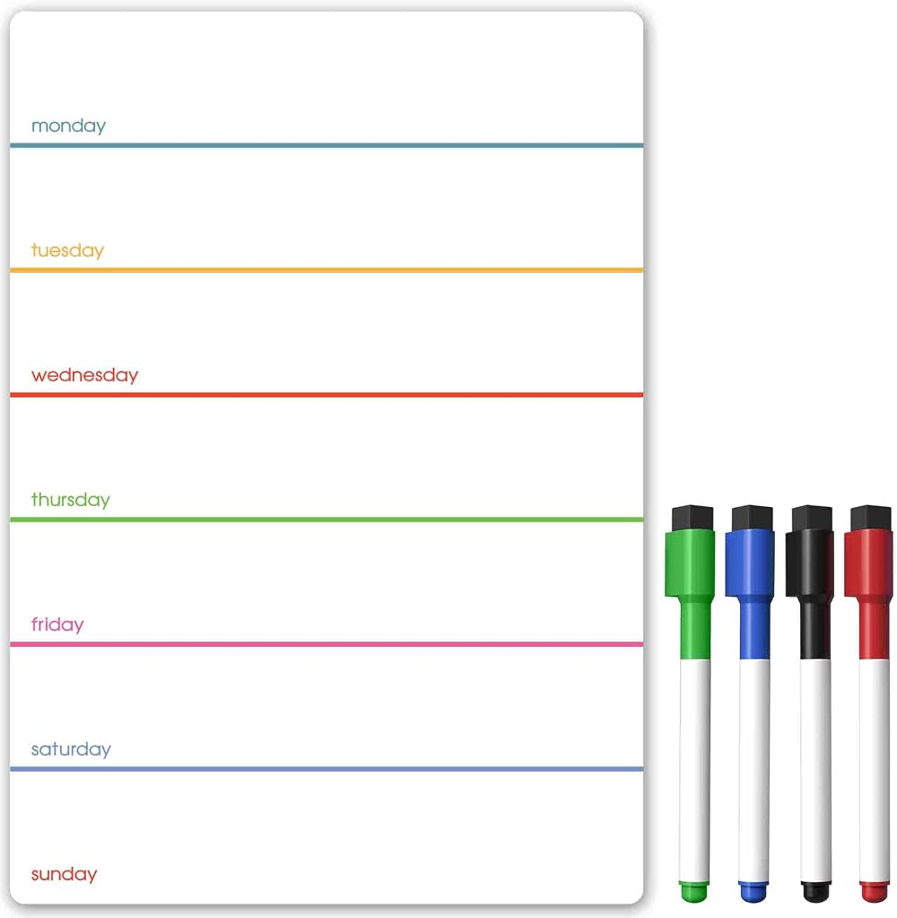 The Magnet Shop TMS A4 Magnetic Weekly Planner with 4 Pens
