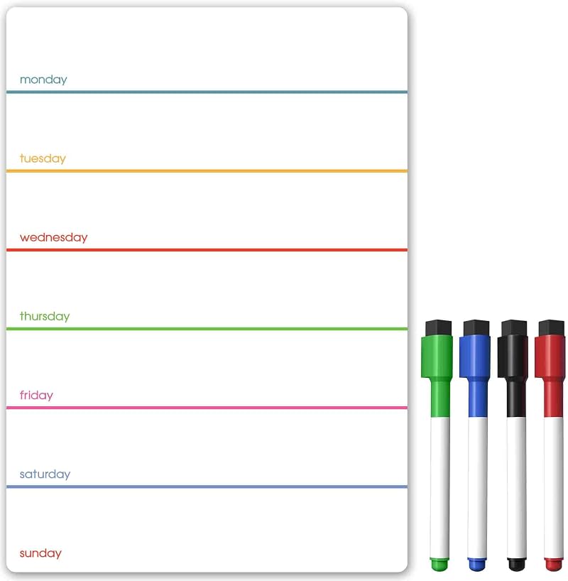 The Magnet Shop TMS A4 Magnetic Weekly Planner with 4 Pens