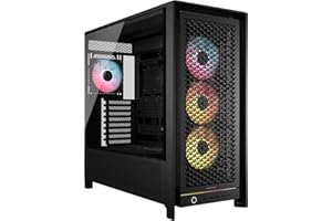 CORSAIR Frame 5000D RS ARGB Modular High Airflow Mid-Tower PC Case – 4X Pre-Installed RS ARGB Fans, InfiniRail™ Fan Mounting 