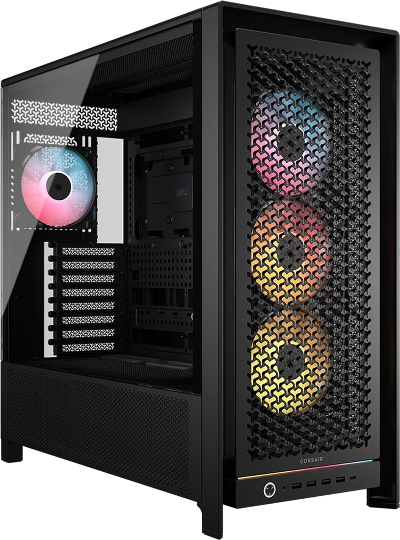 Photo 1 of *****NEW****CORSAIR Frame 5000D RS ARGB Modular High Airflow Mid-Tower PC Case – 4X Pre-Installed RS ARGB Fans, InfiniRail™ Fan Mounting System, ASUS BTF, MSI Project Zero, Gigabyte Project Stealth – Black