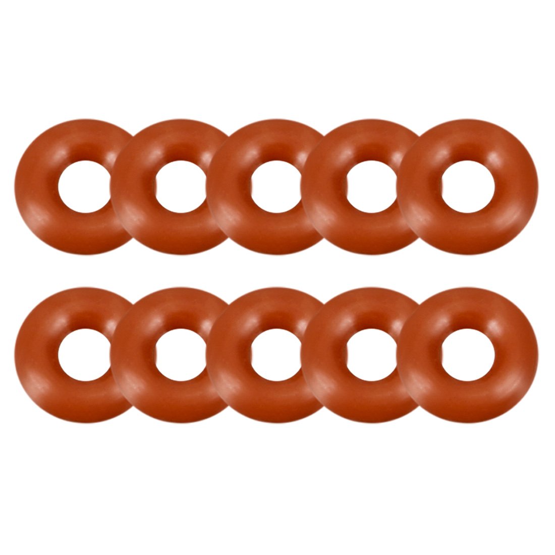 sourcingmap Silicone O-Ring, 6mm OD, 2mm ID, 2mm Width, VMQ Seal Rings Gasket, Red, Pack of 10