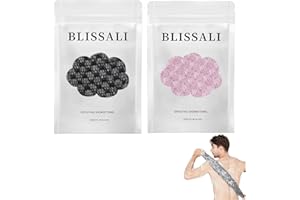 Blissal Exfoliating Shower Towel 47", Premium Scrub Wash Cloth for Body Face, Blissal Shower Towel for Smooth Skin, 2-in-1 Ex