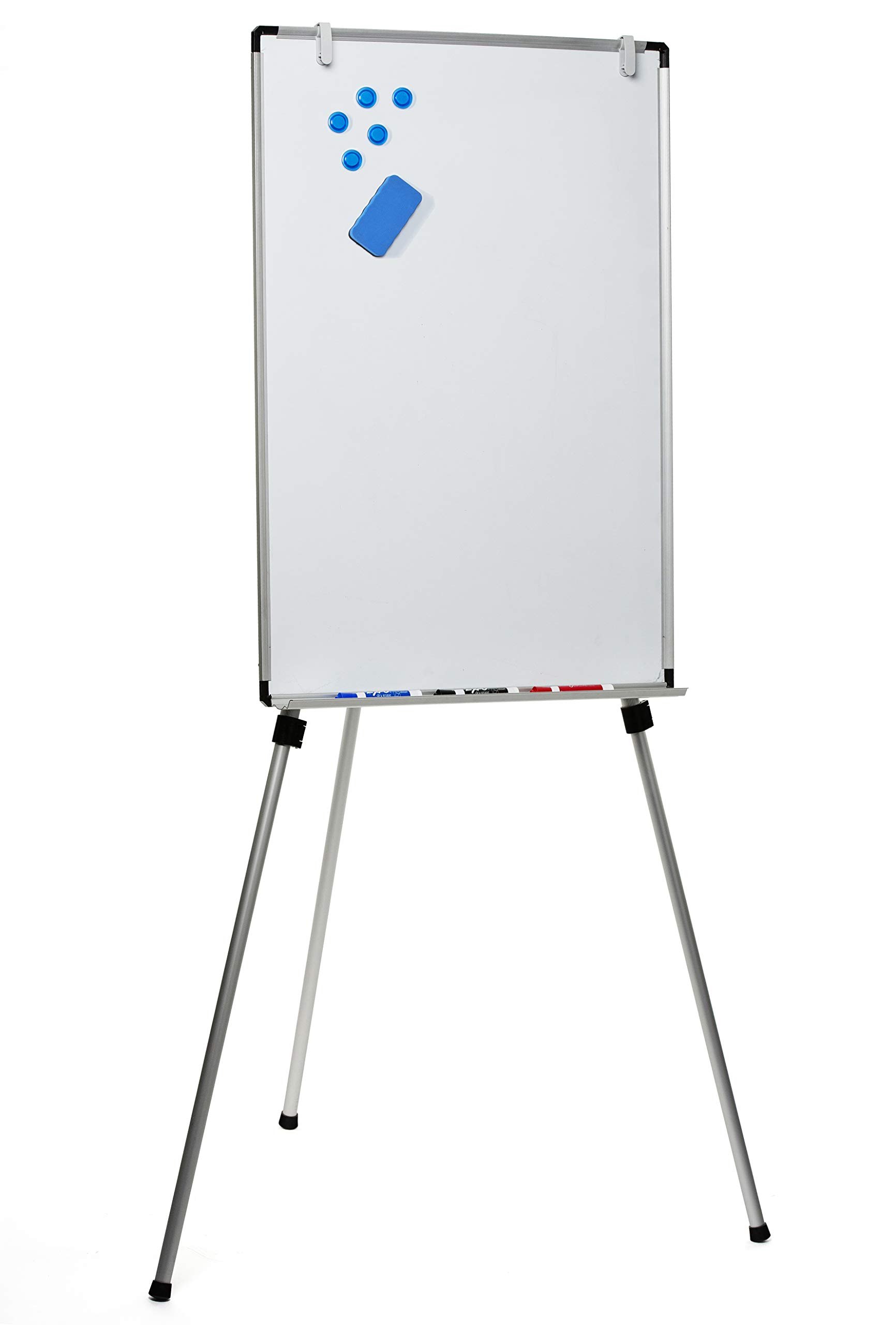 Magnetic Dry-Erase Board Lightweight Aluminum Flip Chart Presentation Easel, (58 x 86 cm) Surface