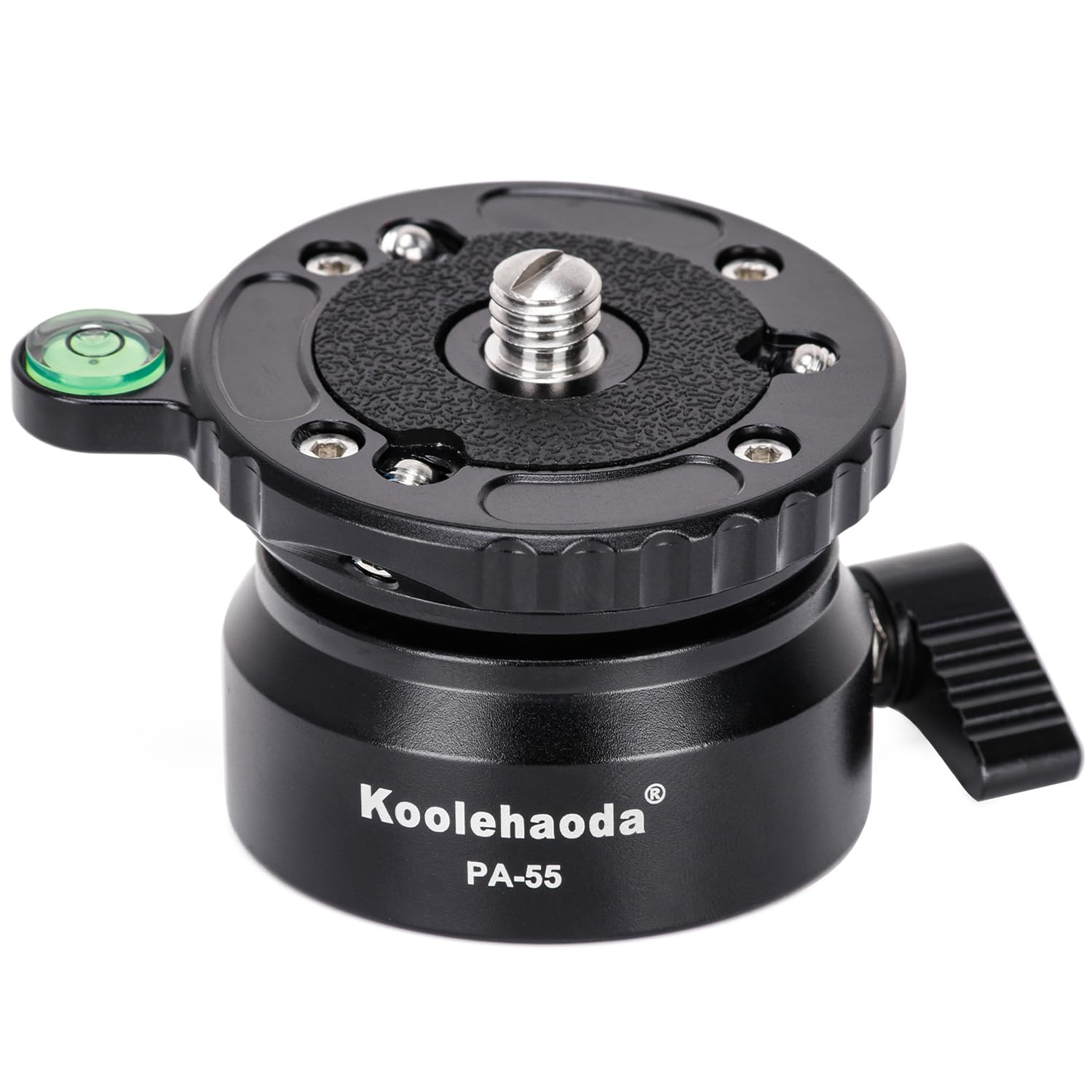 Koolehaoda PA-55 Tripod Leveling Base Camera Leveller,Inclination 15 °, with 1/4" Thread and Offset Bubble Level for Canon,for Nikon,DSLR Cameras