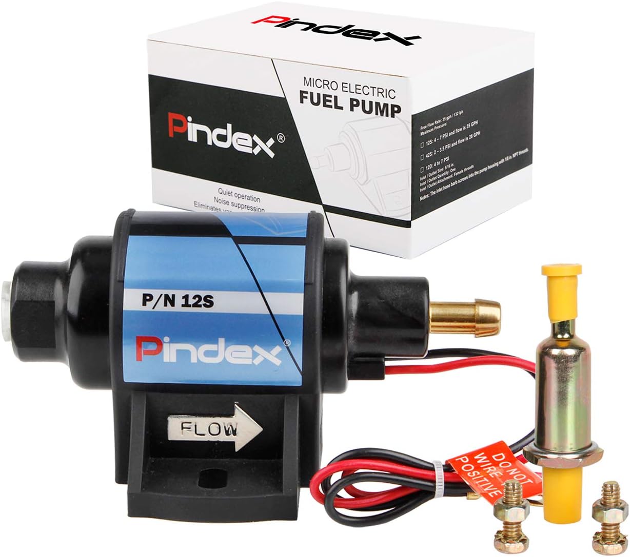 Pindex 12s Electric Fuel Pump Low Pressure 35 GPH Gasoline
