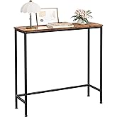 Vantimo Narrow Console Table, 29.5" Small Entryway Table, Thin EntranceTable, Sofa Table, Behind Couch Table, DisplayTable, for Hallway, Bedroom, Living Room, Foyer, Corridor, Office, Rustic Brown