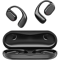 YOSINT Open Ear Wireless Headphones Bluetooth 5.3 Air Conduction Earbuds with Built-in Mic, Waterproof Headset LED Power Disp