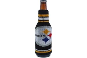 KOLDER Football Knit Acrylic Stretchable Bottle Insulator Holder Krazy Kover (Pittsburgh (Steelers))