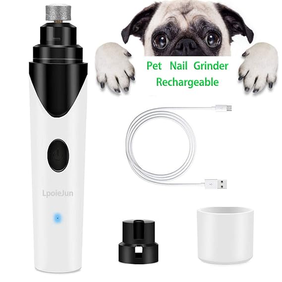 LpoieJun Pet Nail GrinderElectric Nail Trimmer Clipper For Dogs, Cats