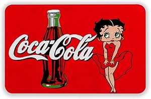 Coca-Cola Rubber Soft Bath Mats - Non Slip Absorbent Bathroom Decor Rugs Back Doormat Runner Mat for Kitchen Bathroom Floors 15.7x23.6 Inch