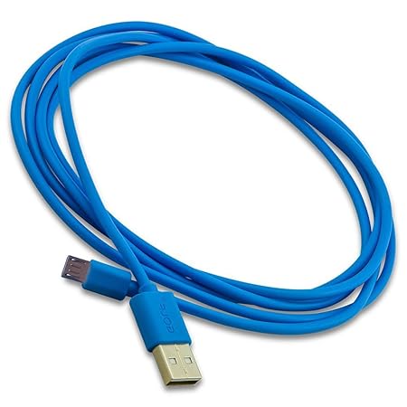 C.D.R. Markenkabel Golf 2m Micro USB Highspeed Ladekabel Datenkabel Ladegerät Daten Lade Flat Kabel für alle MP3-Player mit M