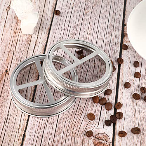 4 Pieces Stainless Steel Toothbrush Holder Jar Toothbrush Holder Lid