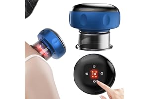COPEAKY Electric Cupping Therapy Set, Smart Dynamic Cupping Set with Portable 4-in-1 Button Type, Dynamic Massager Cupping Kit with 12 Ma Age Mode Acupoint Scraping Apparatu s Dxlosiu