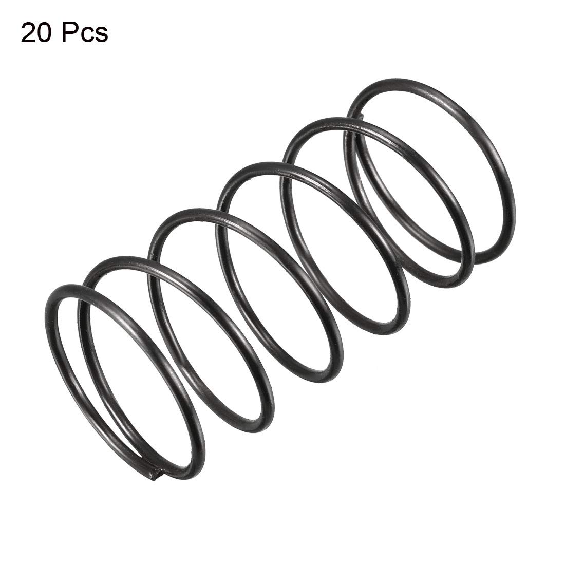 sourcingmap Compression Spring - 1.2mm Wire Dia , 20mm OD , 40mm Free Length Spring Steel Extension Spring,Black,20Pcs - Image 4