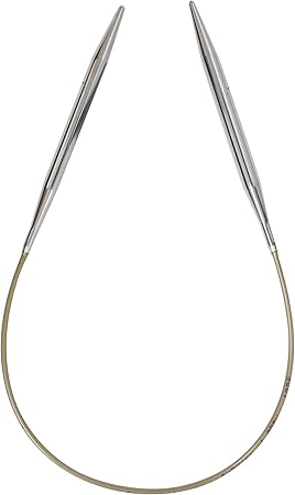 Addi Aiguille à Tricoter Circulaire 150cm 10 Mm Pointe en Laiton Corde D/'Or