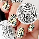 NICOLE DIARY Elegant Line Nail Art Stamp Template Image Stamping Plate NDP-008
