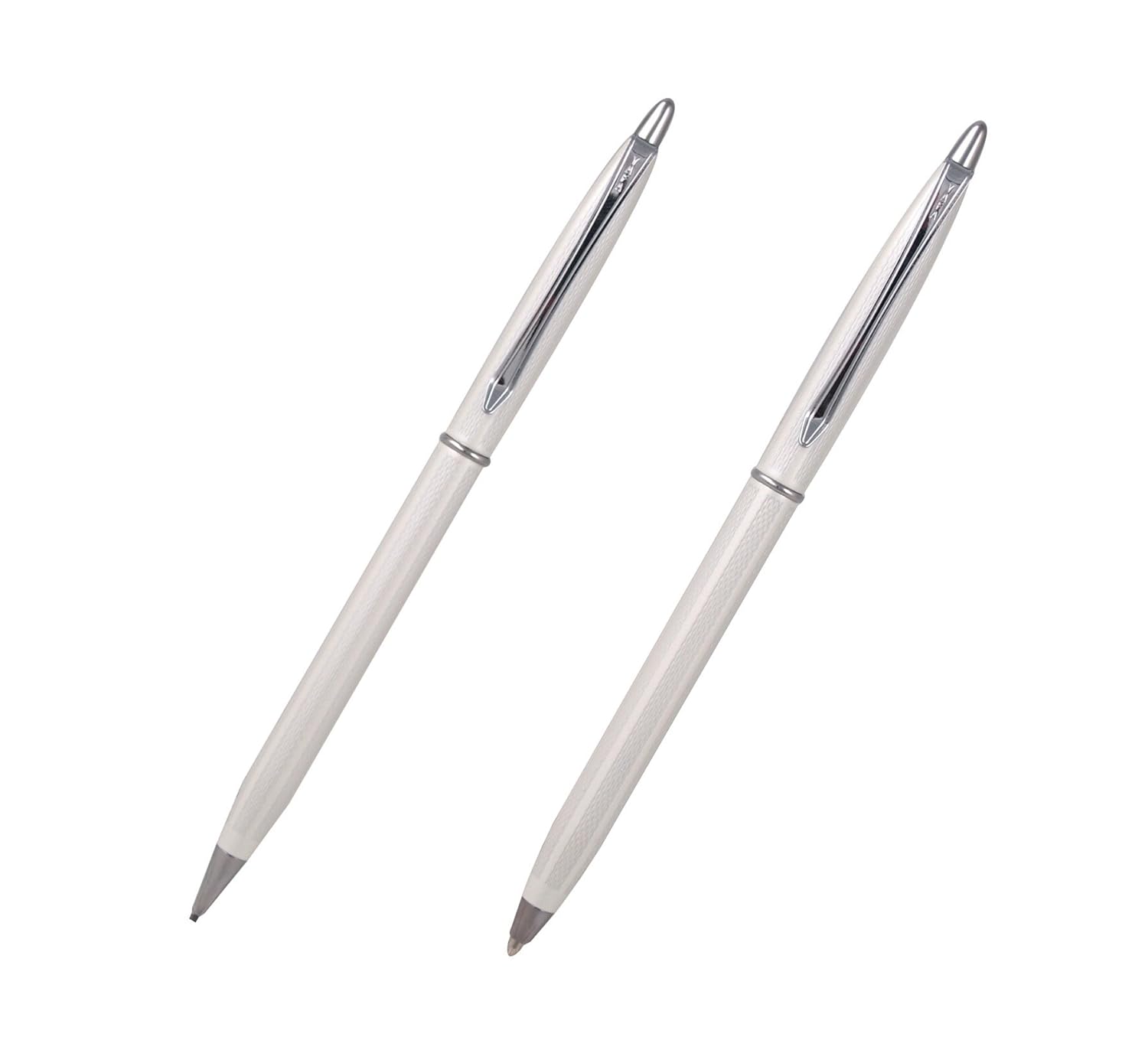 Yafa Largo Ballpoint Pen and Pencil Set, Silver (10208