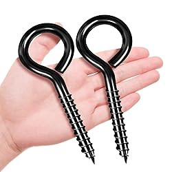ZAUGONTW 5 Inch Eye Hooks, Eye Bolts Screw in Hooks