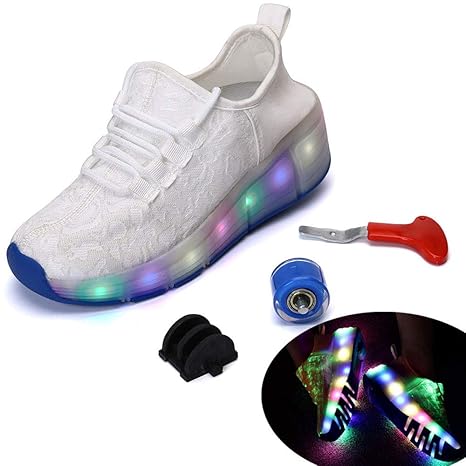 DanNN Kinder es Luminous Single Wheel Roller Skates Led Flashing Colorful Fitness Schuhe Skateboard Running Low to Hilfe Spor