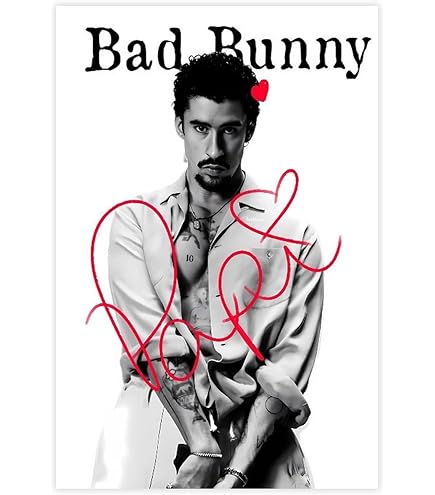 Amazon.com: BUY ART FOR LESS Officially Licensed Bad Bunny Heart