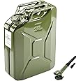 5 Gallon Metal Container with Spout and Handle, Trucks Cars Motorcycle Equipment,Green,1 Pack (Green, 1 Pack)