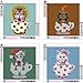 SKRYUIE 4 Pack 5D Diamond Art Painting Kits Christmas Halloween Gift Kittens Full Drill Paint with Diamond Art, DIY Cups Cats by Number Kits Wall Home Decor 12