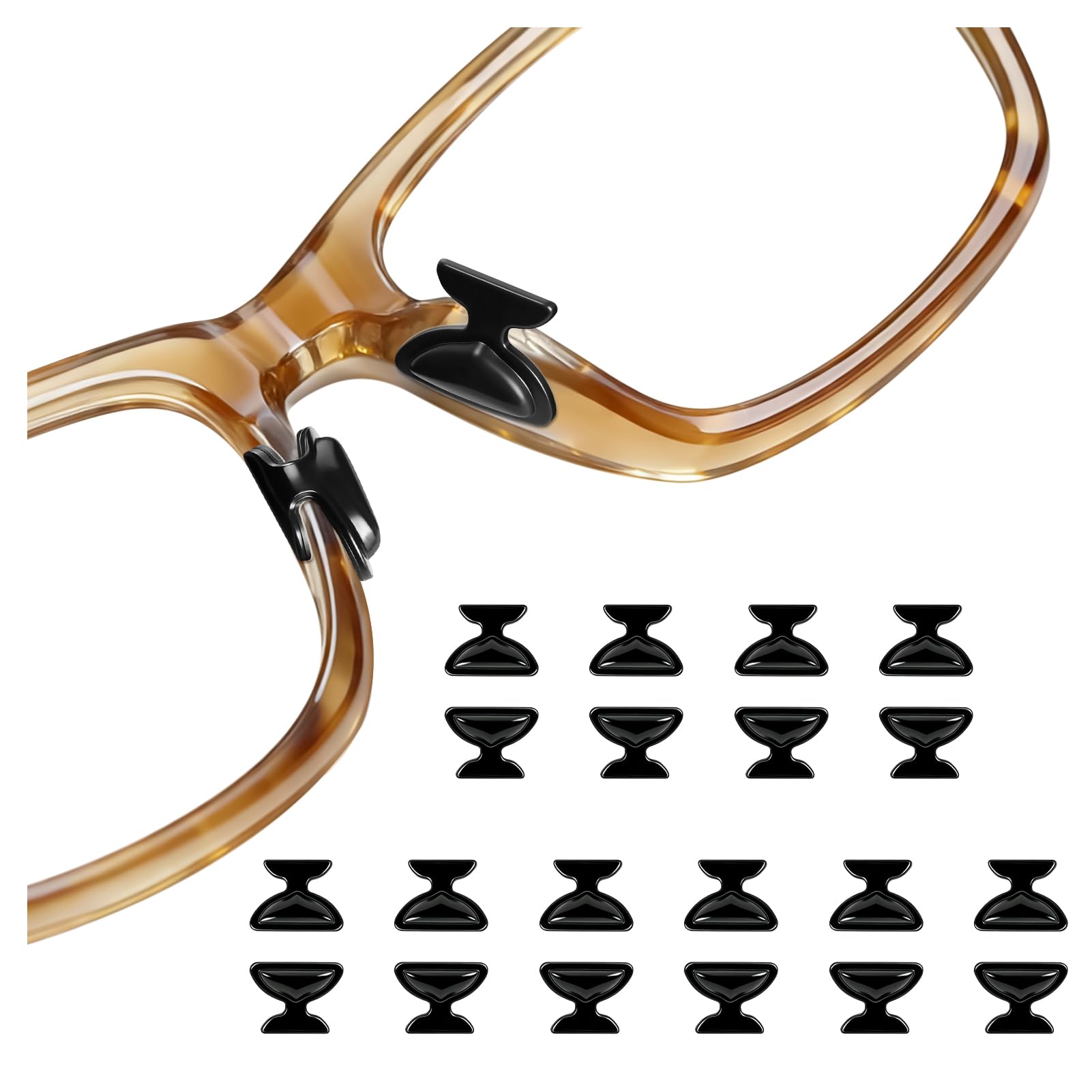 Photo 1 of 10 Pairs Butterfly Glasses Nose Pad Compatible with RayBan Metaa, Air Bag Silicone Anti Slip Super Sticky Adhesive Eyeglass Nose Pads for Eyeglass Wayfarer/Skyler/Headliner Accessories