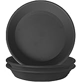 GREGICH Plastic Plant Saucer 10 inch (7.7" at Bottom) Pack of 3, Strong Plant Water Catcher Tray for Indoor Potted Plant Drai