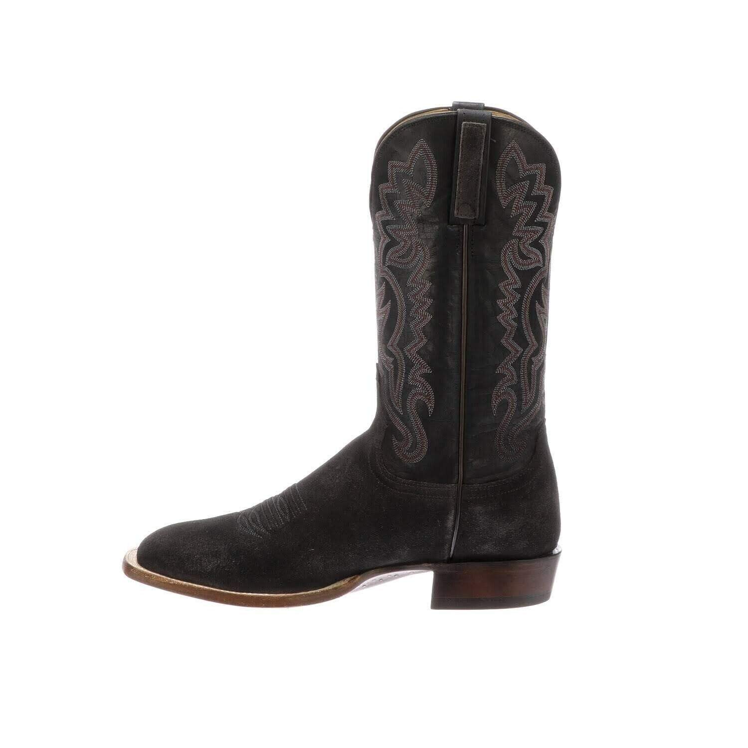 Mens black suede cowboy boots Outlet