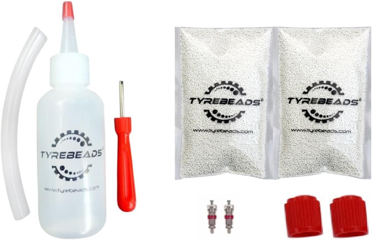 Motorcycle Internal Tire Balancing Beads Kit - 2 oz Front + 3 oz Rear