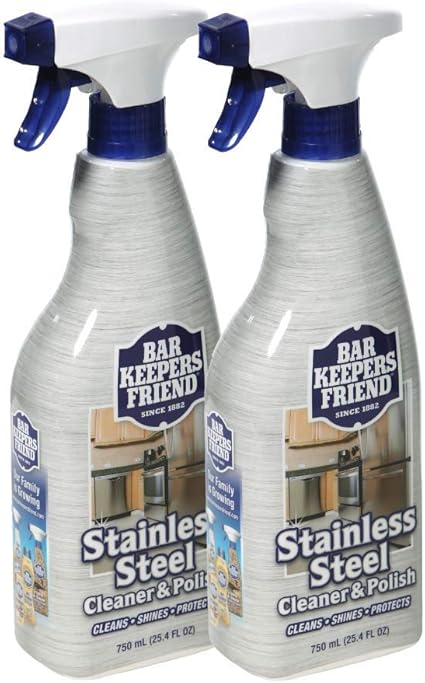 Amazon Com Bar Keepers Friend Stainless Steel Cleaner Polish 25 4 Oz Cleans Stainless Steel Refrigerators Kitchen Sinks Pots And Pans Oven Doors Oven Hoods And Other Stainless Steel Surfaces 2 Health