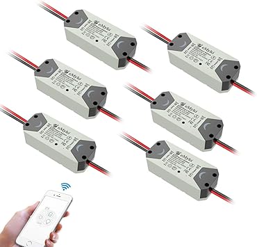 Interruptor inalmbrico eMylo WiFi Light Interruptor de rel de Control
Remoto AC 90 250V temporizadores compatibles con Alexa Echo Google Home
iPhone Android App 6 Paquete Precio estimado 52.99 €