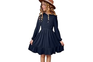 blibean Tween Girls One-Shoulder Dresses Size 6-15 Years Old