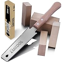 RUITOOL Japanese Hand Saw 6 Inch Double Edge Sided Pull Saw Ryoba SK5 Flexible Blade 14/17 TPI Flush Cut Beech Handle Wood Sa