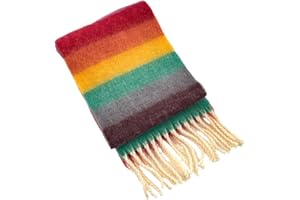 KADSXIYA Colorful Rainbow Fringe Children's Scarf Comfortable Long Muffler Neckerchief