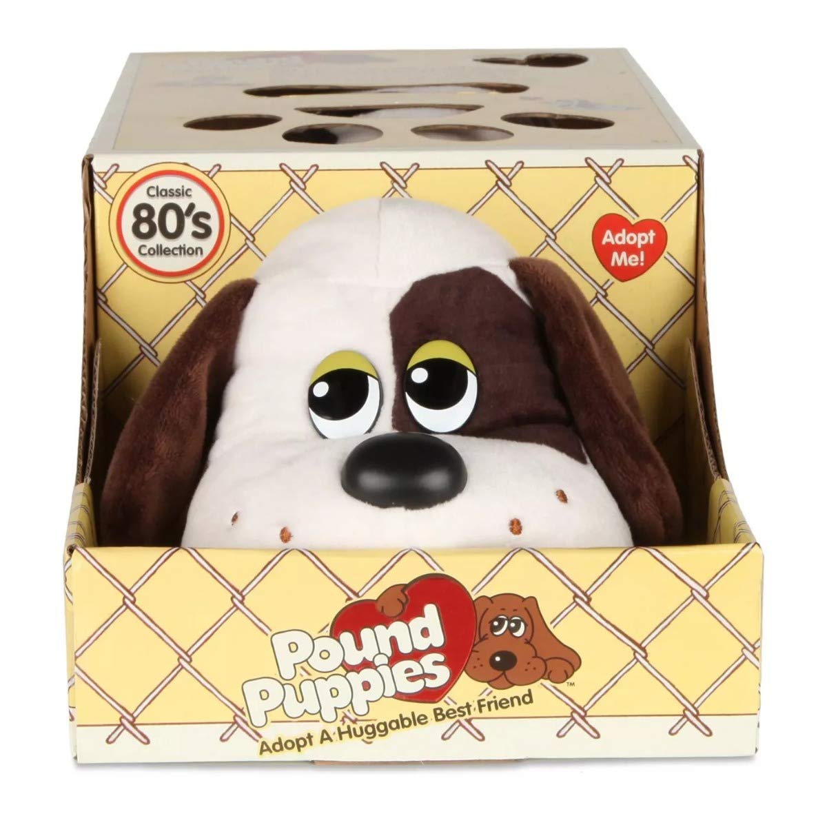 Pound Puppies 38163 Dogs Trust Charity Classic 17 Inch Plush Toy, White with Dark Brown Spots Puppy Toy, Soft Toy Dog for Children, Puppy Toys for Girls and Boys, Dog Plush for Kids Aged 3 Years + — image 1