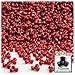 The Crafts Outlet 1,000pc Plastic, Opaque, Tri Beads, 10mm, Red