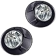 A ABIGAIL Driving Fog Lights Lamps Replacement for Chevy Camaro 2010 2011 2012 2013 with Halogen Bulbs & Black Bezel (Clear Lens)