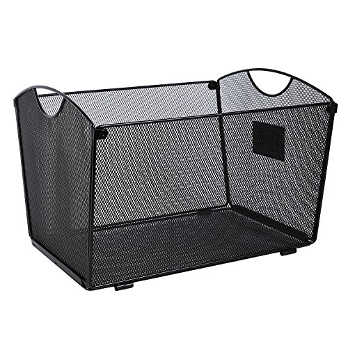 CRUODA Mesh Desktop Tub File Sorter Tray Organizer, Black, for