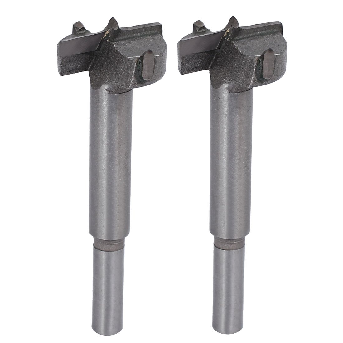 sourcing map Forstner Drill Bits 27mm, Tungsten Carbide Wood Hole Saw Auger Opener, Woodworking Hinge Hole Drilling Boring Bit Cutter Cutting Tool, 2pcs (Gray)